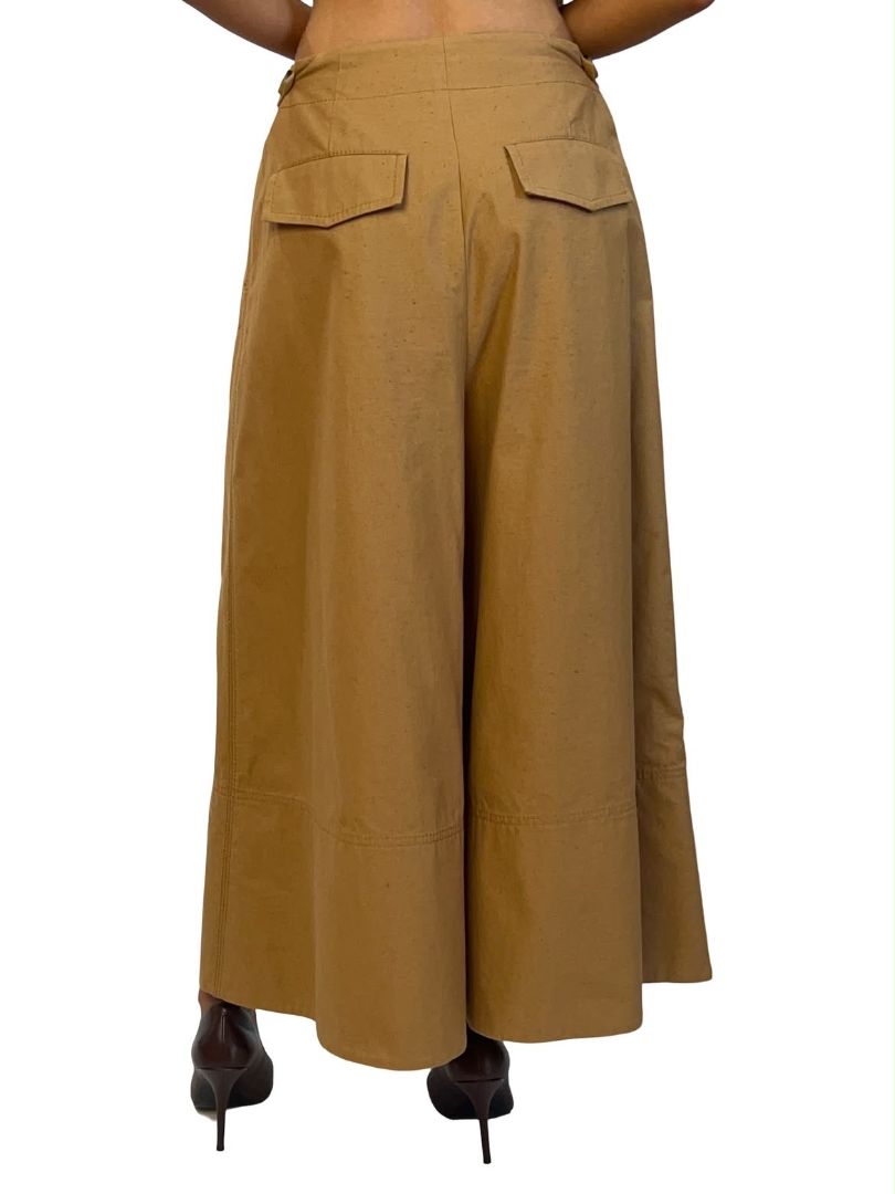 Zimmermann Khaki Ultra Wide leg Trouser. Size: 1