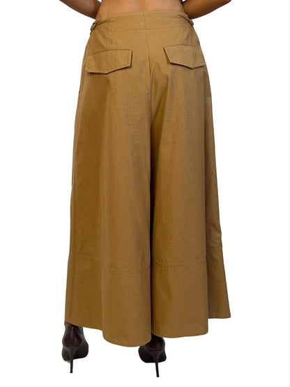 Zimmermann Khaki Ultra Wide leg Trouser. Size: 1