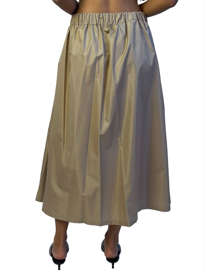 Gran Sasso Beige Nylon Skirt. Size: S
