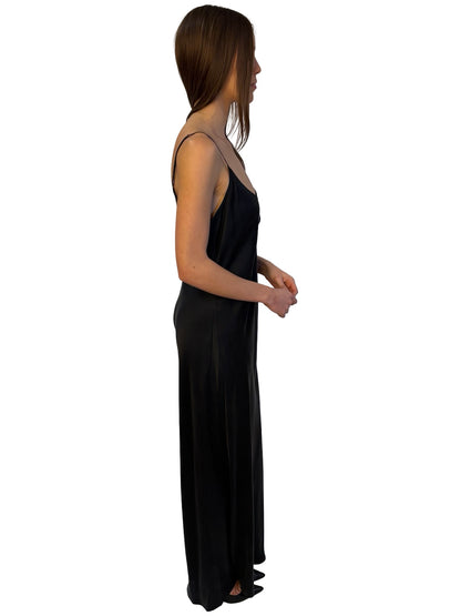 Silk Laundry Black Silk Slip Dress. Size: XL