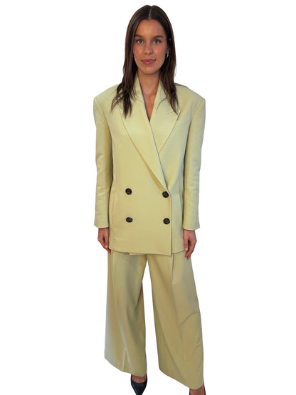 Camilla & Marc Pale Green Double Breasted Blazer & Pant Suit Set. Size: 4 & 8