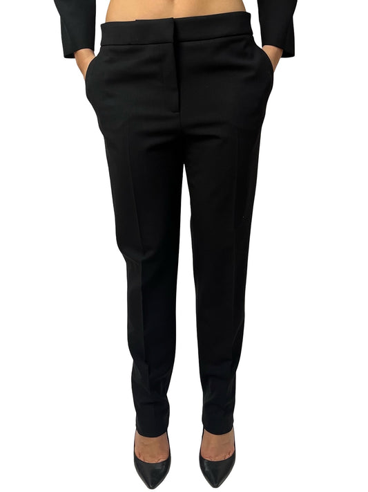 Oscar de la Renta Black Wool Pleated Suit Pants. Size: 6