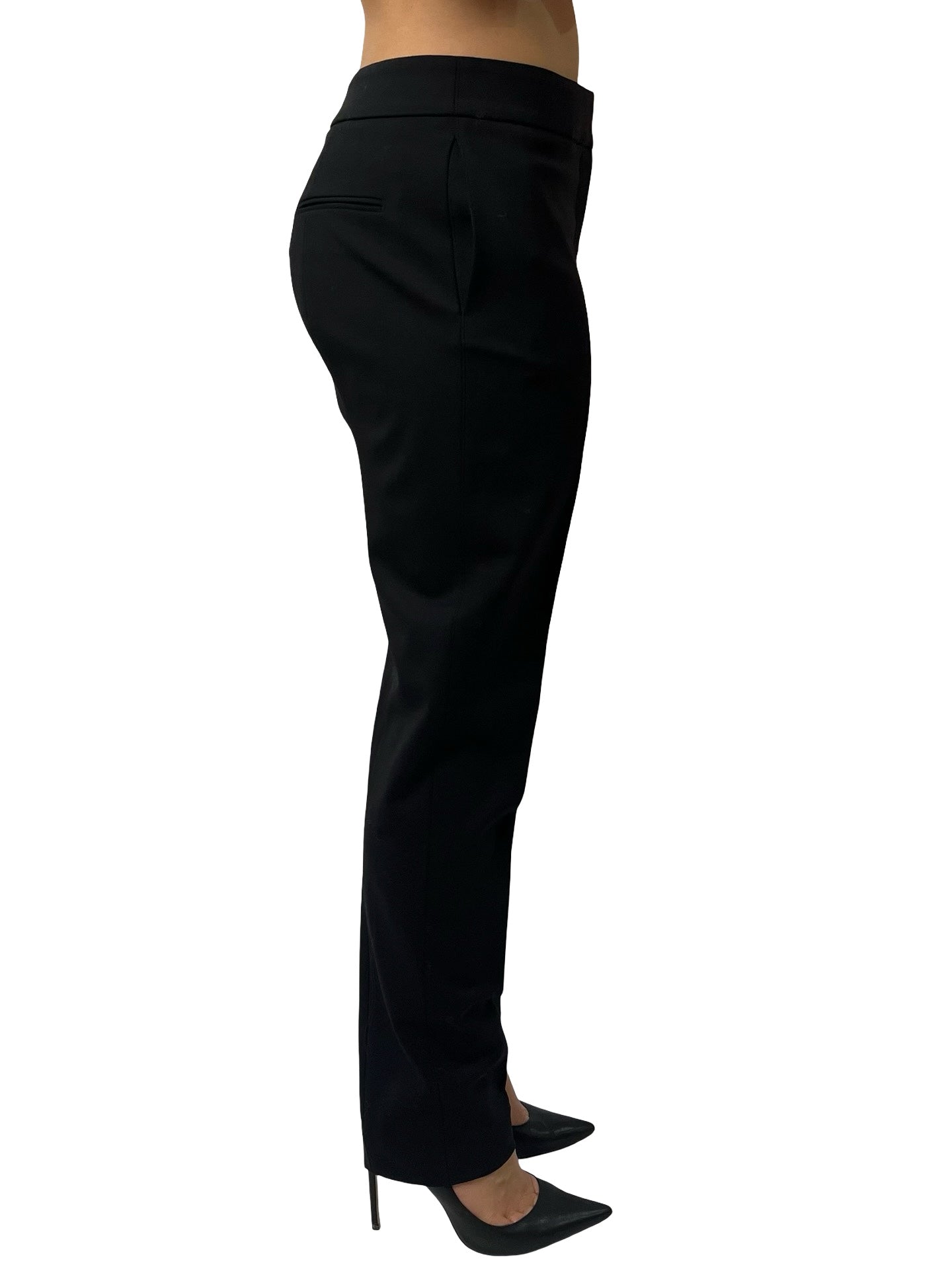 Oscar de la Renta Black Wool Pleated Suit Pants. Size: 6