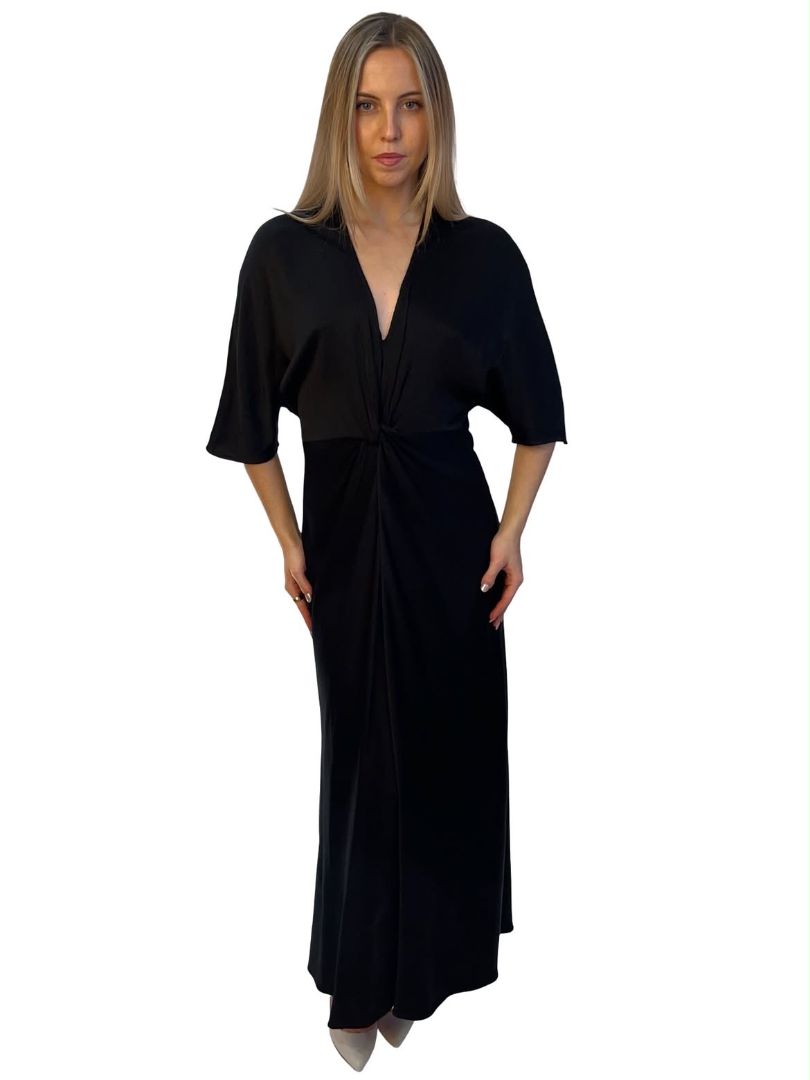 Scanlan Theodore Black Twist Front Dress. Size: 12