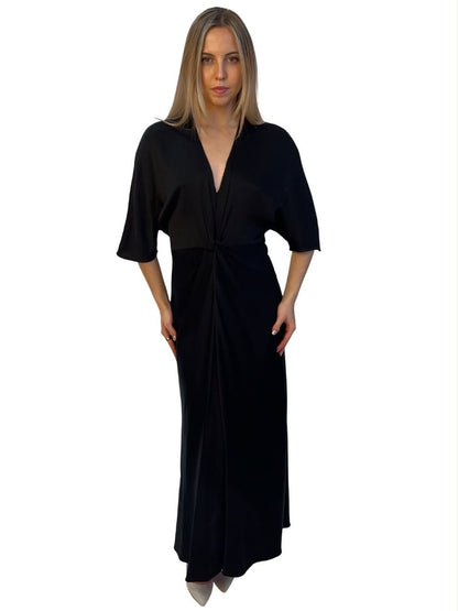 Scanlan Theodore Black Twist Front Dress. Size: 12