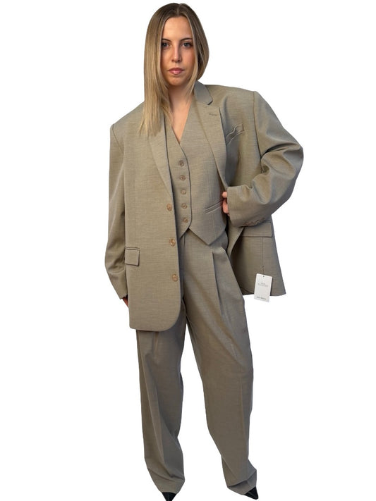 The Frankie Shop Neutral 3 Piece 'Gelso' Suit Set. Size: S-L