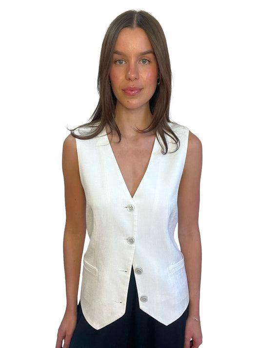 Elka Collective White Vest. Size: 14