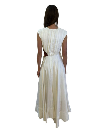 Aje White Reflection Cut Out Dress. Size: 10