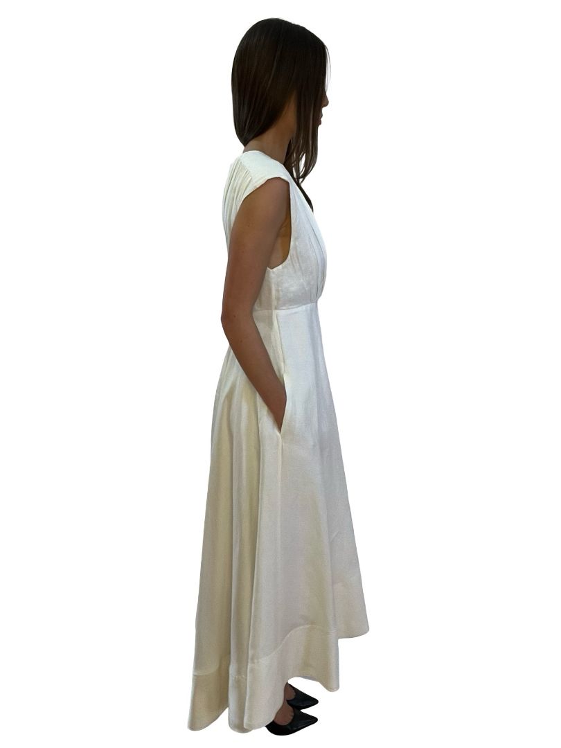 Aje White Reflection Cut Out Dress. Size: 10