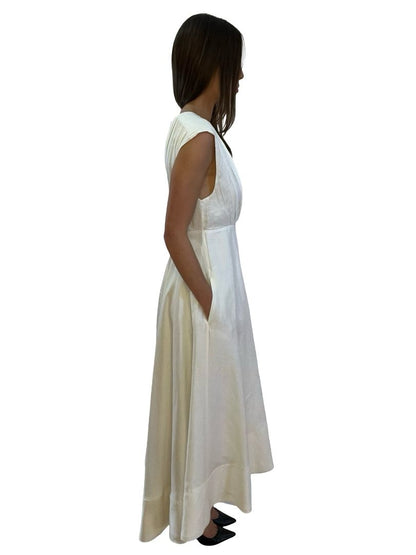 Aje White Reflection Cut Out Dress. Size: 10