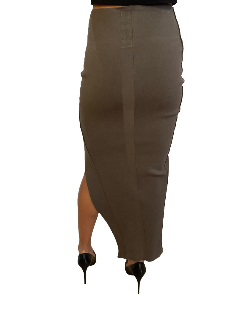 Rick Owens Dust Stitched Split Skirt. Size: M