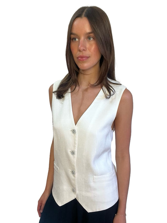 Elka Collective White Vest. Size: 14