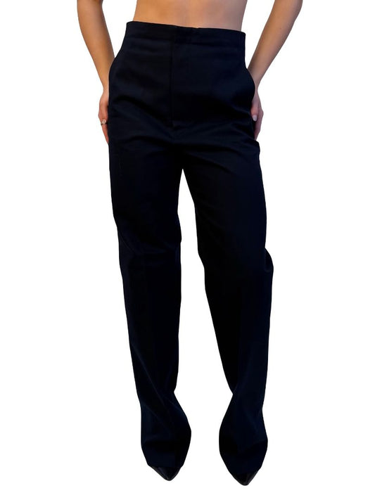 Scanlan Theodore Navy Tailored Cotton Trouser. Size: 10