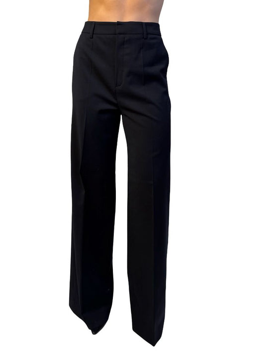 Gestuz Navy Wool Blend Trousers. Size: 38