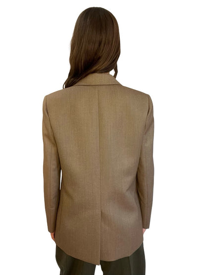 Blaze Milano Tan Double Breasted 'Everyday' Blazer. Size: 3