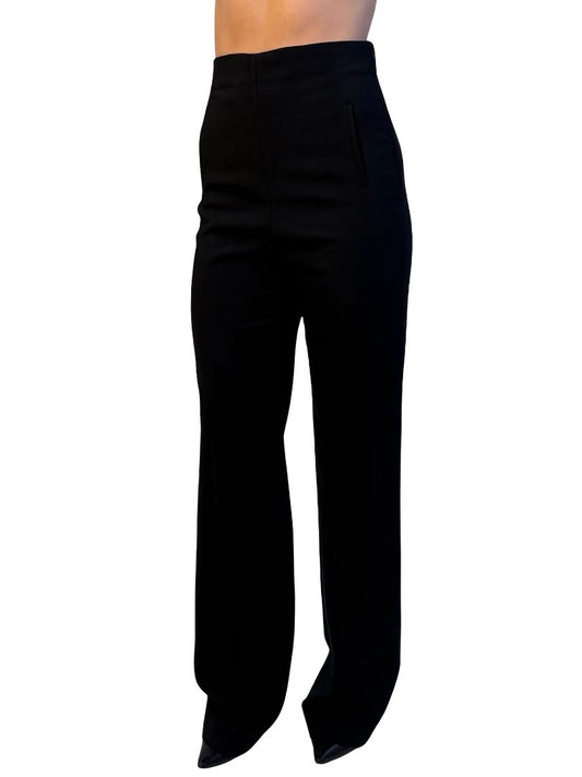 Scanlan Theodore Black Wide Leg Tailored Pant. Size: 8
