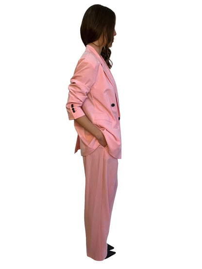 Hugo Boss Pink Relaxed Suit Set. Size: 12