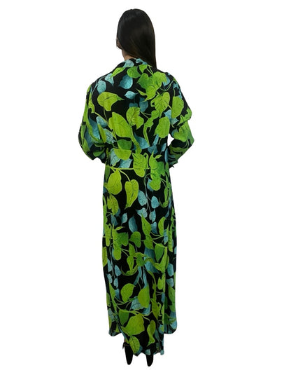 Husk Green Leaf Print Dress. Size: 12