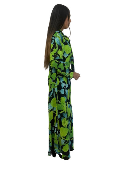 Husk Green Leaf Print Dress. Size: 12