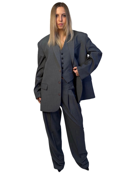 The Frankie Shop Dark Grey 'Gelso' Suit Set. Size: S-M
