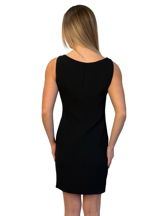 Moschino Couture 2023 Black Inflatable Heart Scoop Neck Dress. Size: 10