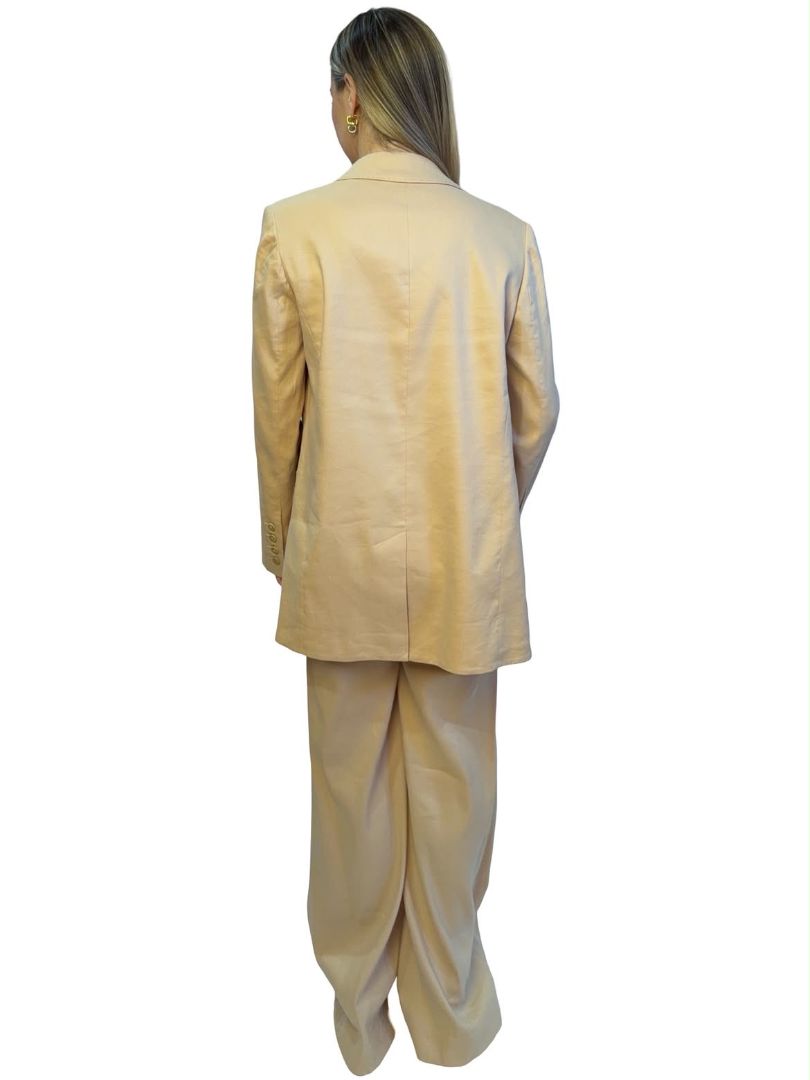 Zimmermann Cream 'Dancer Duster' Blazer / Belted Pant Set. Size: 1