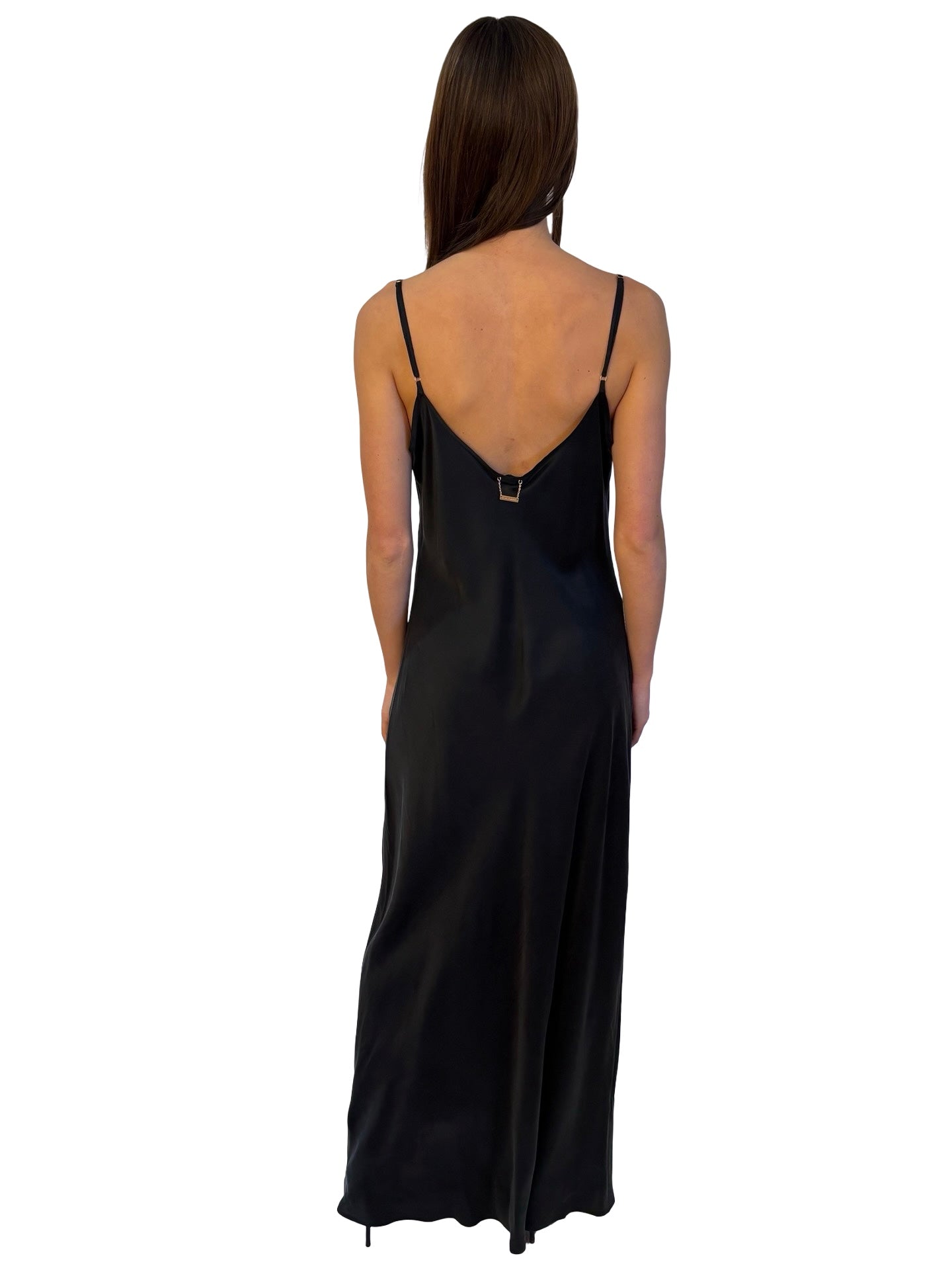 Silk Laundry Black Silk Slip Dress. Size: XL