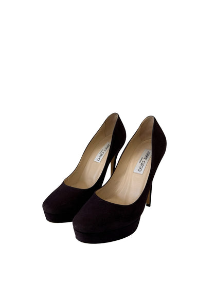 Jimmy Choo Purple Suede Heels. Size: 37.5