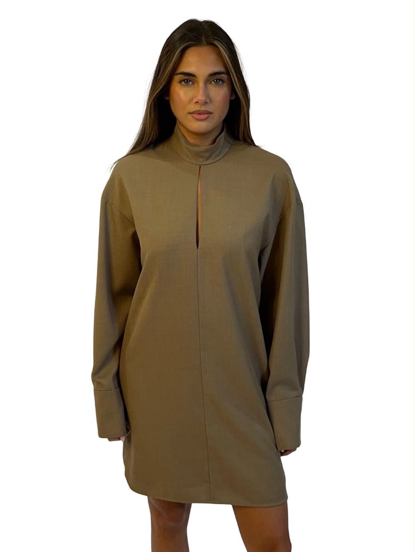 Camilla & Marc Khaki Madero Mini Dress. Size: 6