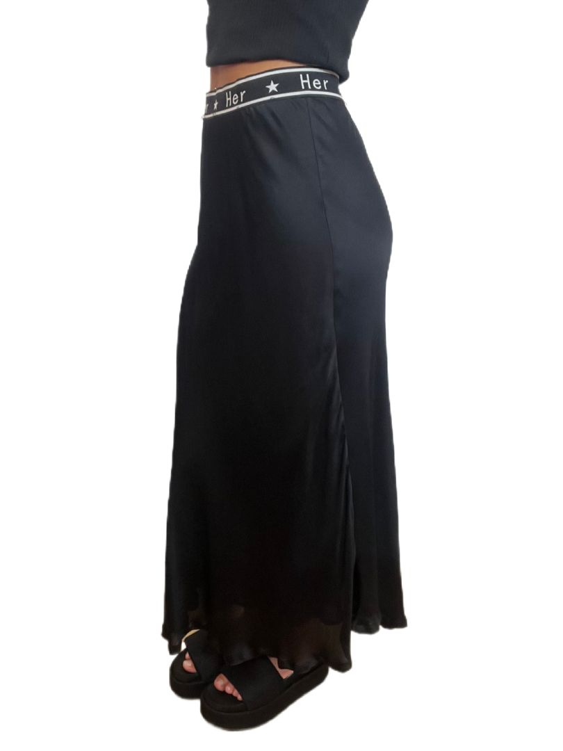 Birgitte Herskind Black Maxi Skirt w Her Waistband. Size: 36