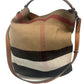 Burberry Brown Canvas Bag w Brown Leather Straps