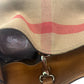 Burberry Brown Canvas Bag w Brown Leather Straps