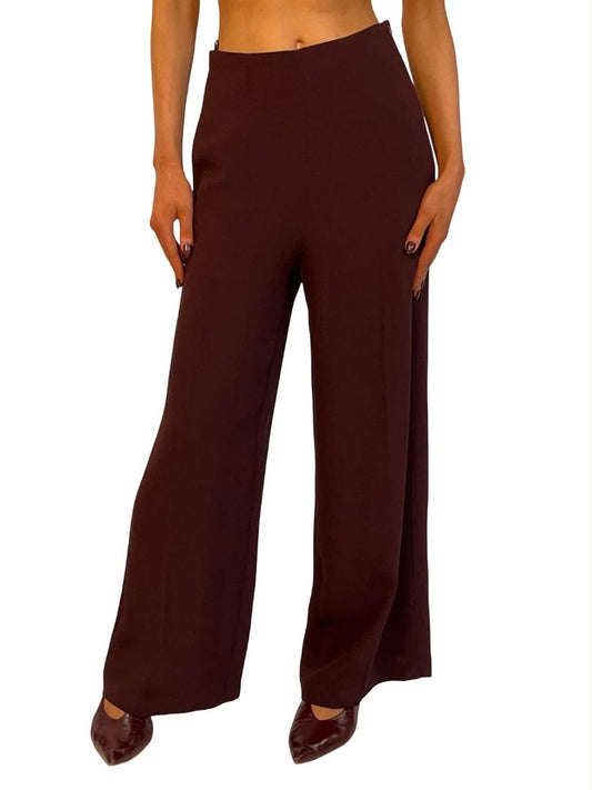 Forte_forte Burgundy Relaxed Side Stripe Pant. Size: 0