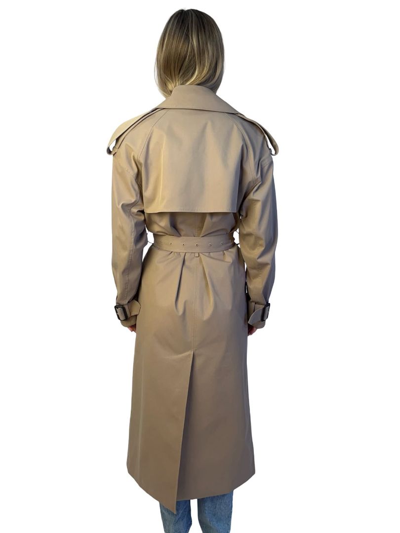 Camilla & Marc Sand 'Evans' Classic Double Breasted Trench Coat. Size: S/M