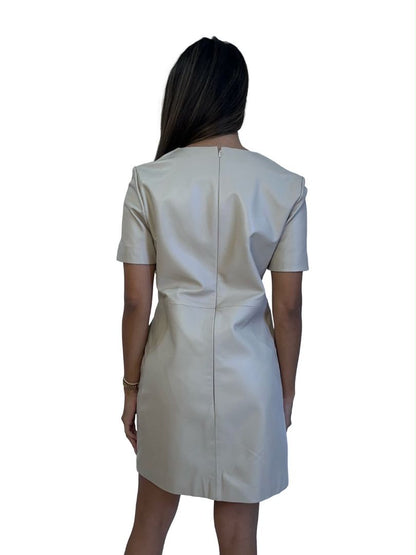 Scanlan Theodore Nude Leather Dress. Size: 8