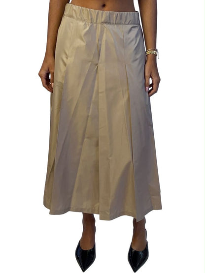 Gran Sasso Beige Nylon Skirt. Size: S