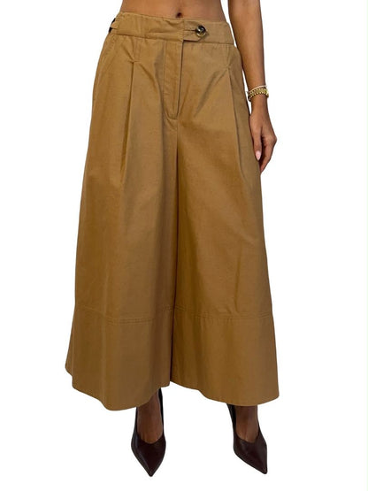 Zimmermann Khaki Ultra Wide leg Trouser. Size: 1