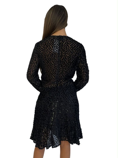 Isabel Marant Metallic Detail Velvet Mini Dress. Size: 38