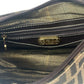 Fendi Brown Cloth Monogram Baguette Bag