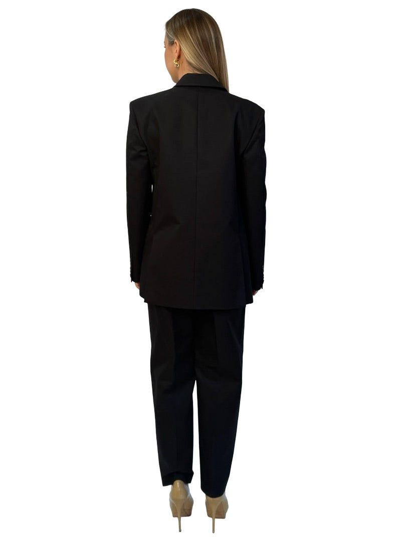 Scanlan Theodore Black Tailored Cotton Suit Set. Size: 10