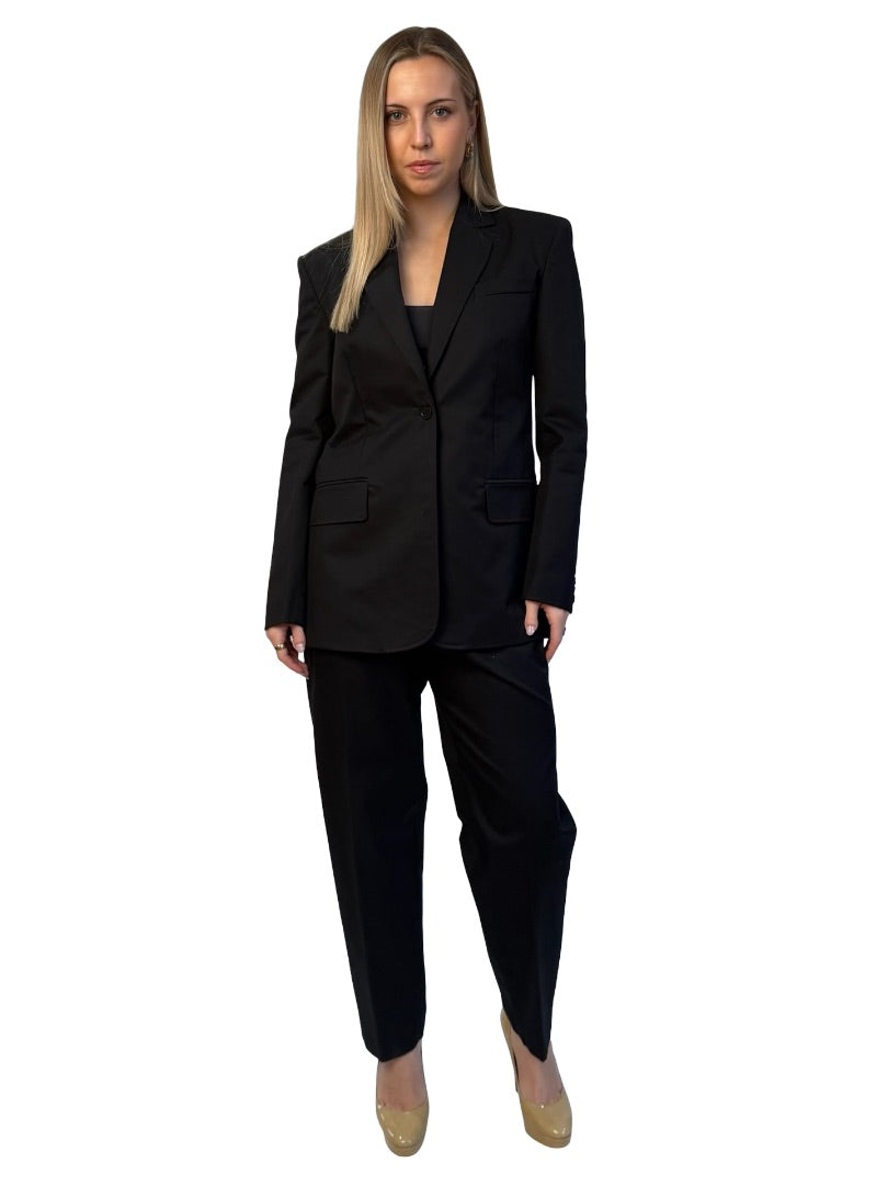 Scanlan Theodore Black Tailored Cotton Suit Set. Size: 10