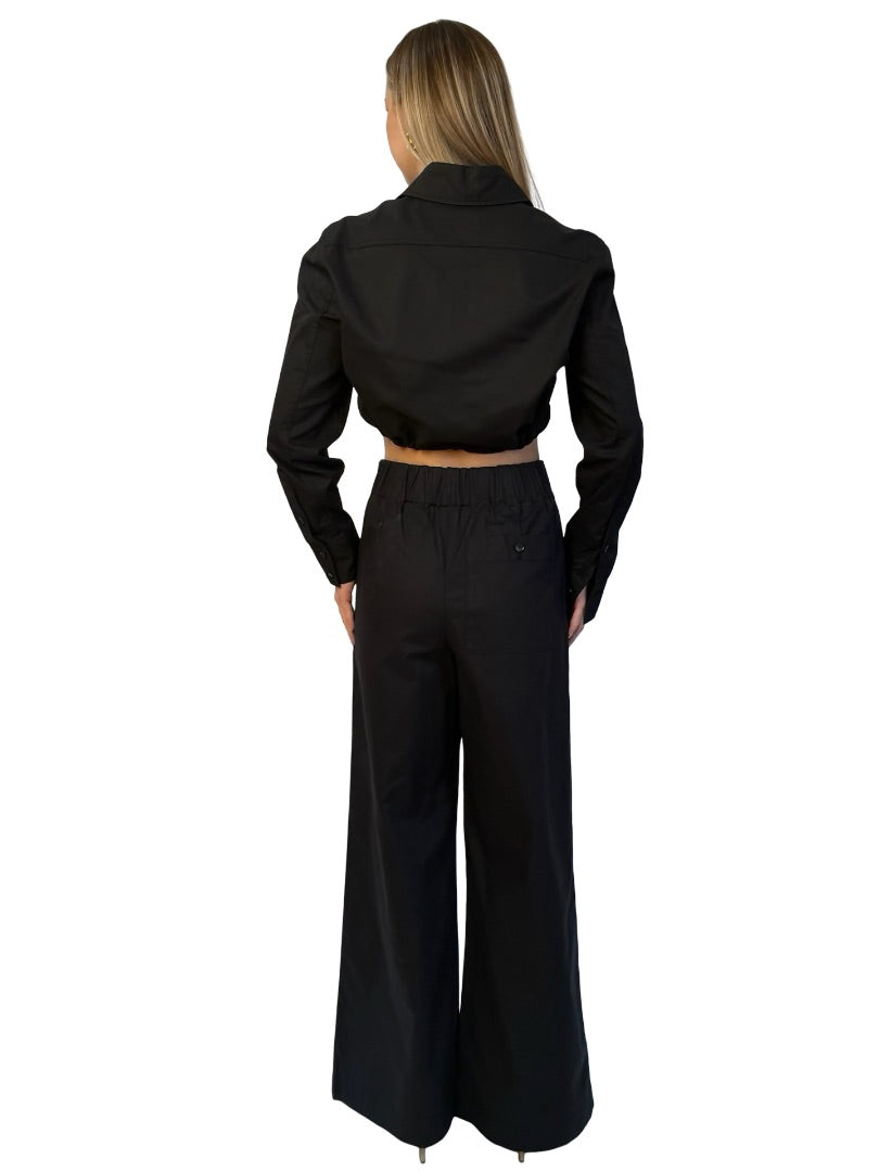 Scanlan Theodore Black Cargo Shirt / Trouser Set. Size: 6-10