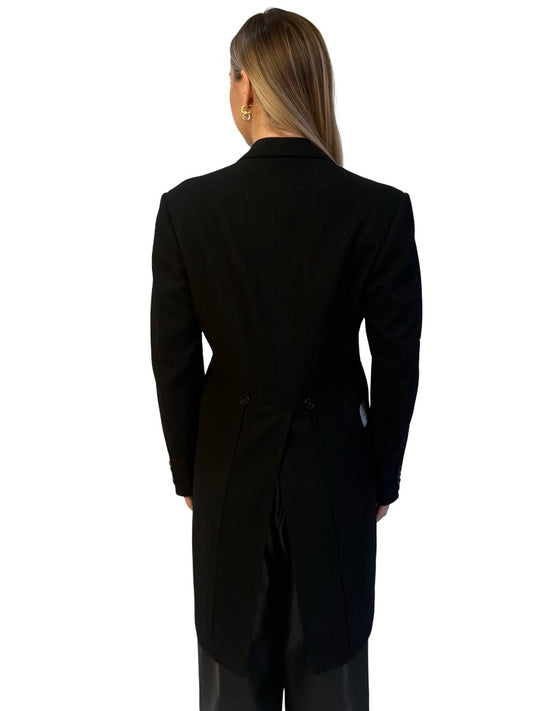 Stuart Trevor Black Edwardian Tailcoat. Size: 8-10