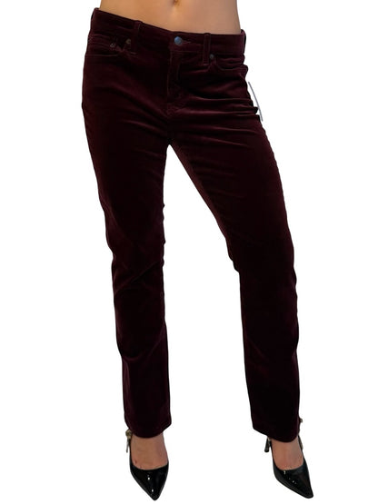 Ralph Lauren Burgundy Petite Mid Rise Straight Leg Pant. Size: 10P
