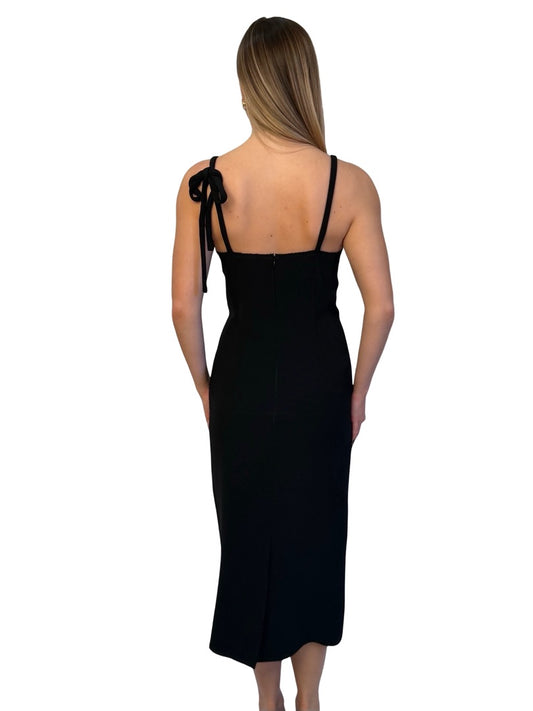 Christopher Esber Black 'Looped Elemental Contour Dress' W Resin Detail . Size: 10