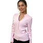 Scanlan Theodore Pale Pink Long Sleeve Buttoned Crepe Sweater. Size: Large