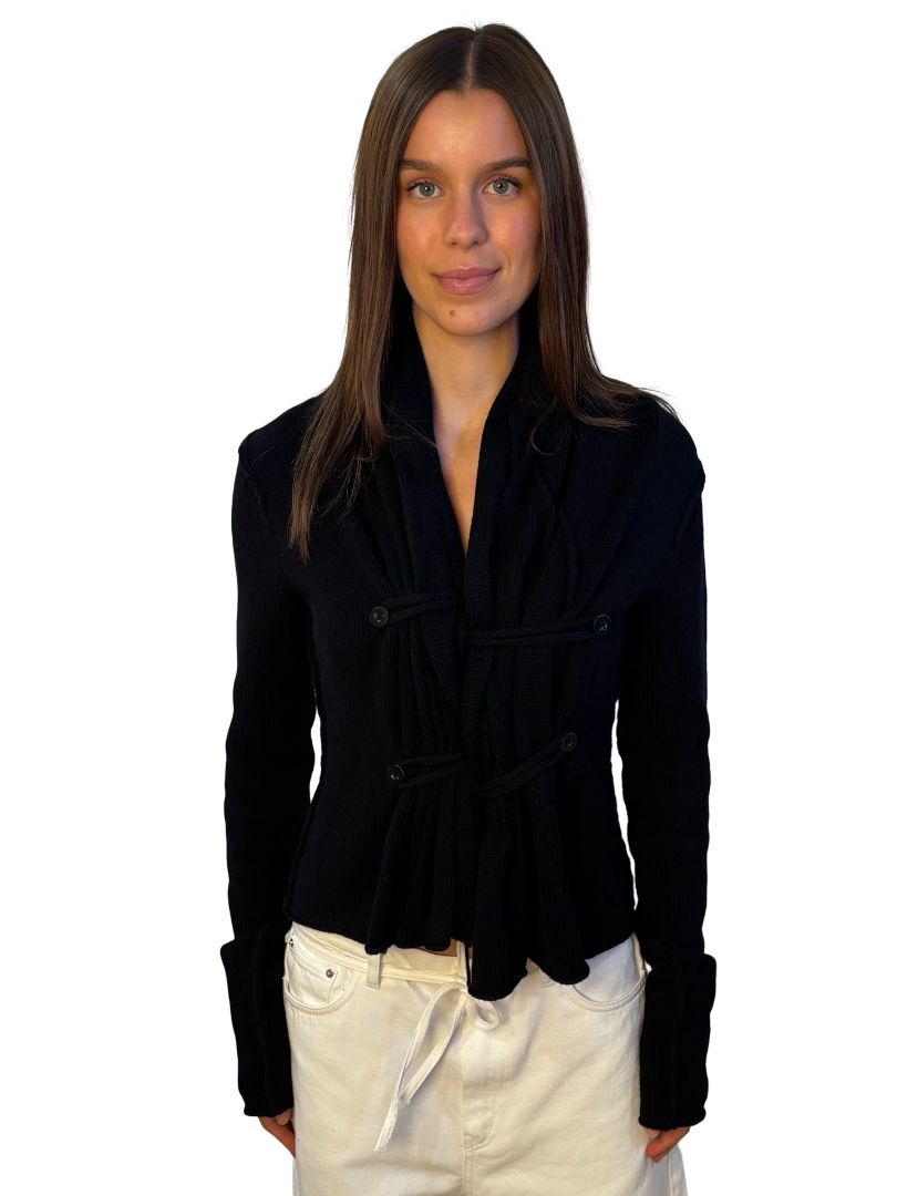 alexanderwang.t Black Textured Knit Shirt. Size: S