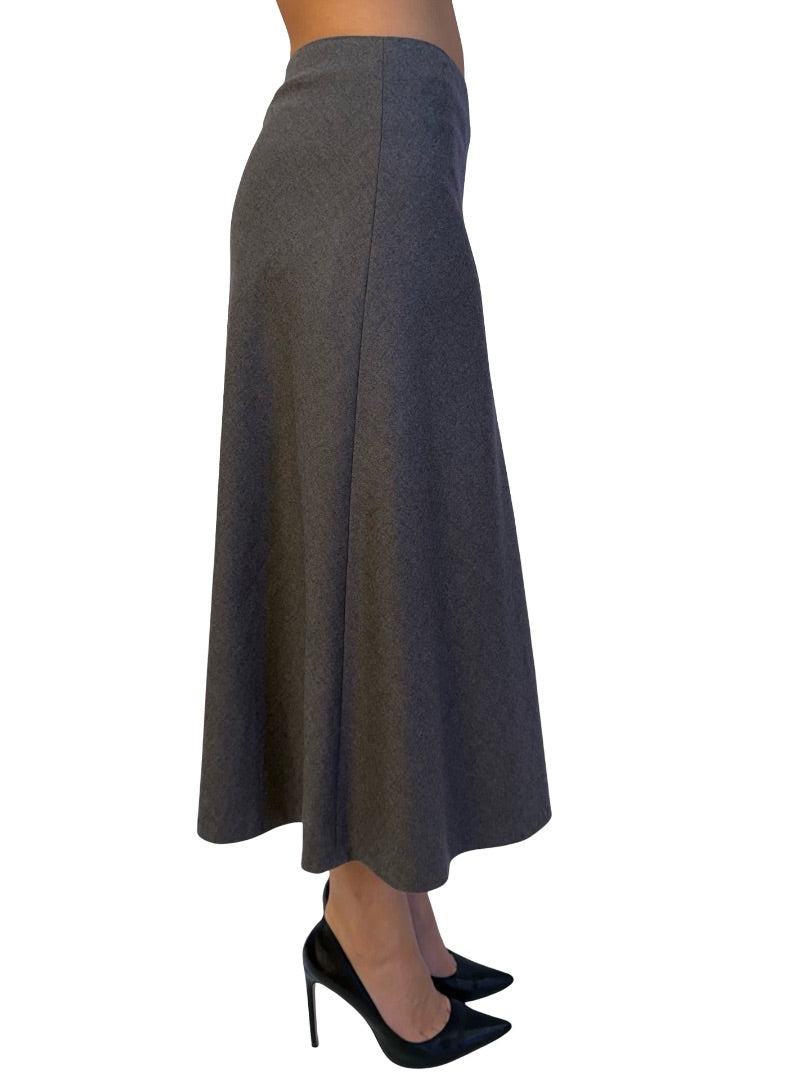 Theory Grey Wool Flared Skirt. Size: 4 US