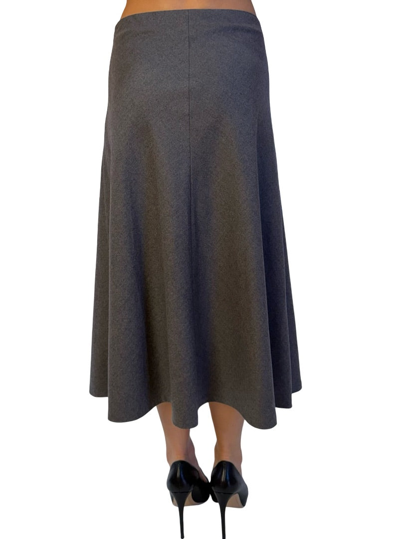 Theory Grey Wool Flared Skirt. Size: 4 US