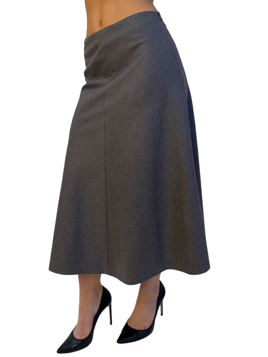 Theory Grey Wool Flared Skirt. Size: 4 US